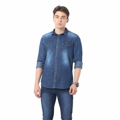 Men's Slim Fit Denim Shirt |Casual|Slim Fit|Jean|Denim|Men Shirts|Solid|Dark wash|Light wash