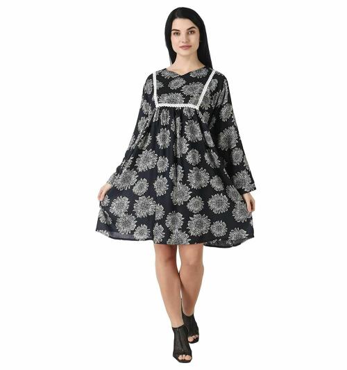 Fashionzoo Women Rayon Short Dress