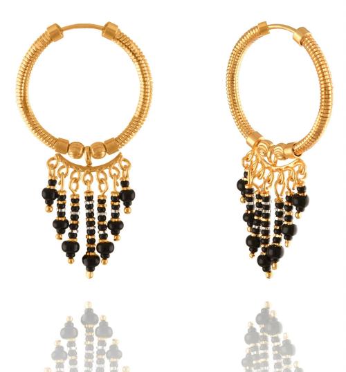 Buy Jfl Jewellery For Less Gold Plated Hoop Bali Earrings For Women