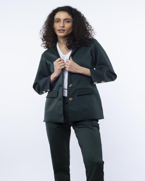 Knot n Needle Sacremento Green blazer set (M)