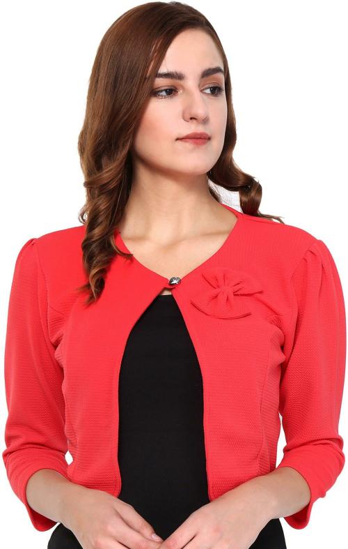 Buy Mijaat Women Pink Solid Summer Cool Nylon Short Shrug Online at