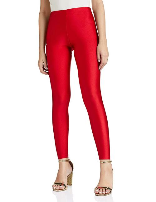 Buy Go Colors Women Red Solid Stretch Leggings Online at Best Prices in India JioMart.