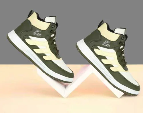 Zixer Mid Top Ankle Retro Air Sneakers Hip Hop Long Casual Dance Shoes For Boys