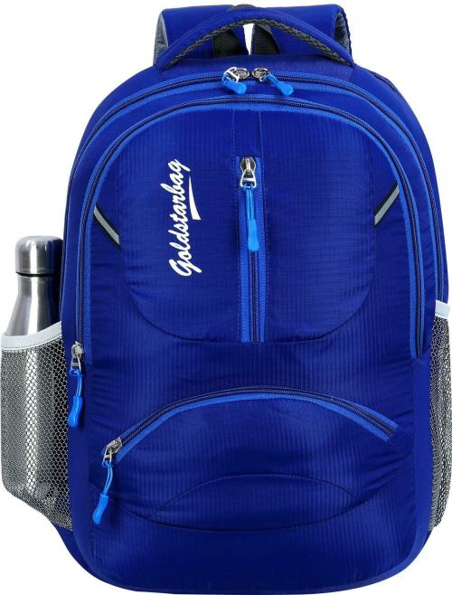 GOLD STAR Royal Blue Canvas, Fabric Laptop Backpack 27 L