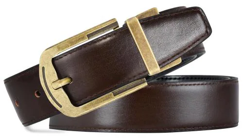 LOREM Black & Brown Reversible PU Leather Belt For Men BT01-BKL03 [28]