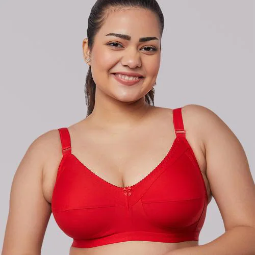 MAASHIE Women T-Shirt Non Padded Bra (RED )