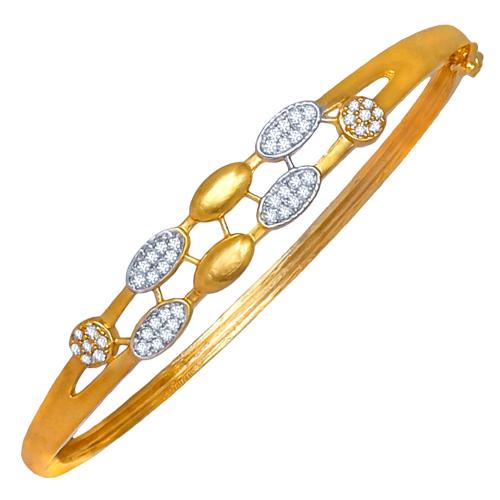 Jewelscart American Diamond Gold Plated Women Kada/BraceletKD32 JioMart