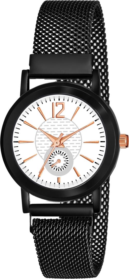 Buy Praizy Times Analog White Dial Black Strap Watch For Girls Online