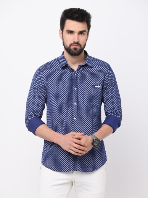 FLY69 Slim Fit Casual Shirts Premium Collections Royal Blue colour L ...