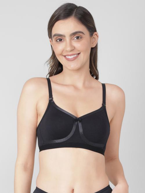 jockey Women Non Padded Wire-free Black Bra