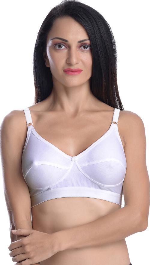 FIMS - Fashion is my style Women White Solid Cotton Blend Pack of 1 Bra