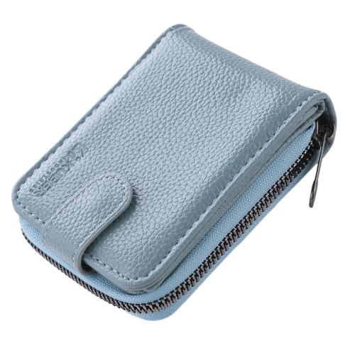 Kuber Industries Blue Leather Card Holder Wallet For Men Women