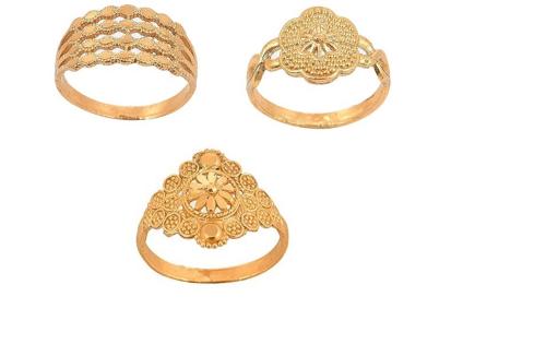 Handicraft Kottage Ethnic 18k Gold Plated Brass Ring for Women And Girls
