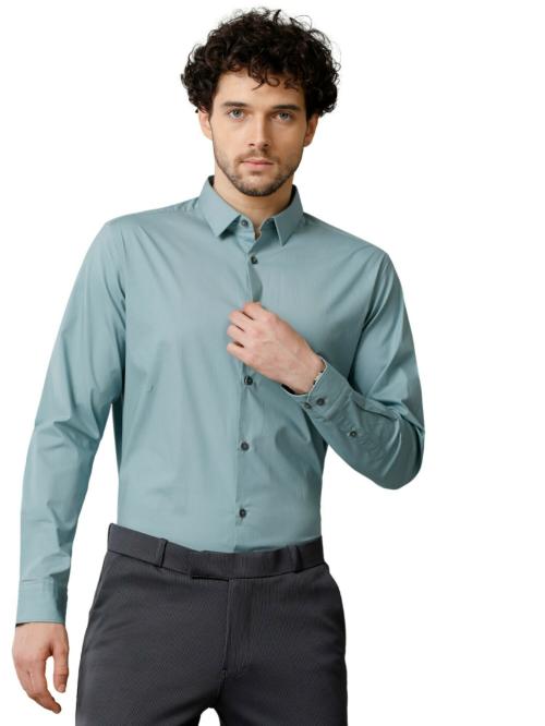 THE COLLECTION Mens Black Solid Full Sleeve Shirt