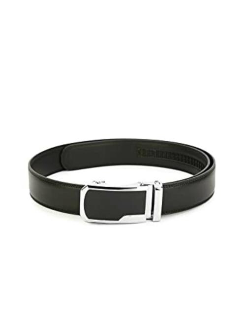 Pacific Gold Men Black Leather Belt