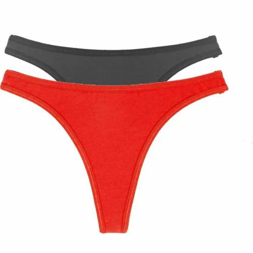 J.B.COLLECTION Women Thong Red, Black Panty ()