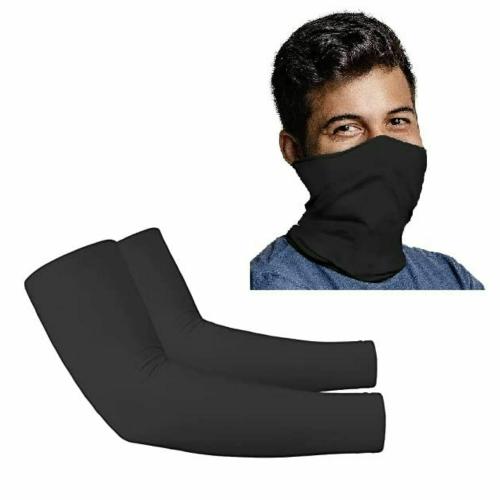 Cotson Riding Sports Arm Sleeves with Black Bandana/Face Cover