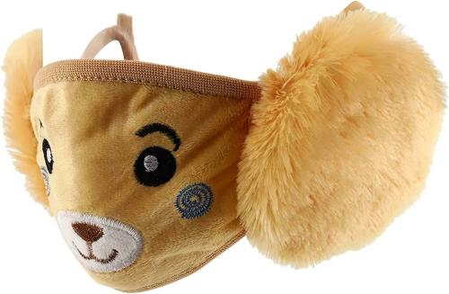 UPAREL Mustard Kids Winter Animal Face Mask With Earmuffs