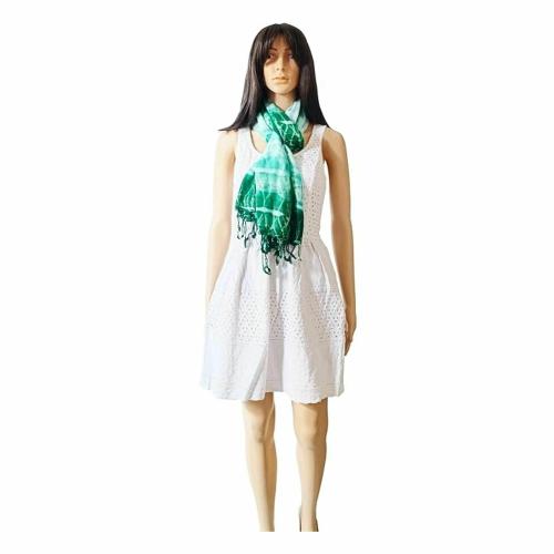 XunZoni Dark Green Fold Roll Design Stole