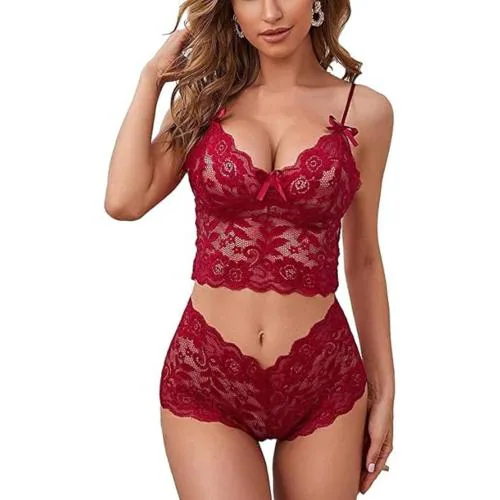 MAURNEE Special Babydoll Bikini Set| Non-Padded Bra & Panty |Nightwear/Hot & Sexy for Couples Honeymoon/First Night/Anniversary for Sexy Women