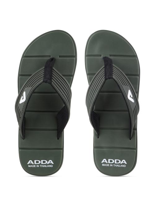 ADDA Men Olive Thong Flip-Flops