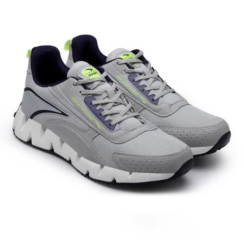 Asian Zigzag Grey Sports Running Shoes for Men