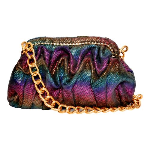 Sassora Genuine Leather Multi Color Women Medium Shoulder Bag(Multi)
