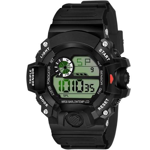 Swadesi Stuff Digital Black Dial Multi Function Watch - NEON (Boys)