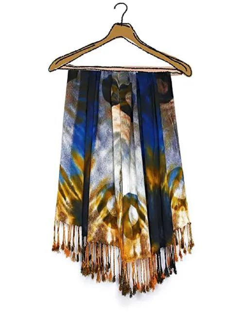 Chandwasia Satin Viscose Scarf, scarves, Viscose Fabric stoles & Attractive Design for Men & Women Summer & Winters Classy Look.