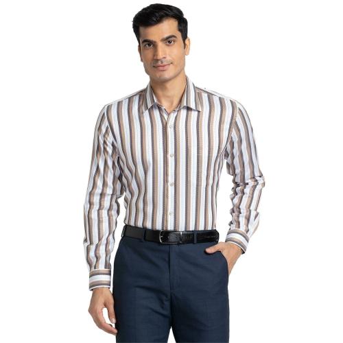 Raymond Men Medium Brown Formal Shirt