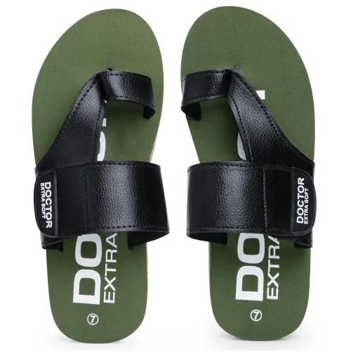 DOCTOR EXTRA SOFT Olive House Thumb Slipper for Men's Ortho Care Orthopaedic and Diabetic Adjustment Strap Mcr Comfortable Super Fit Doctor Daily Use Dr Toe Ring Flip-Flop Comfort Slides for Boy's and Gent's OR-D-26