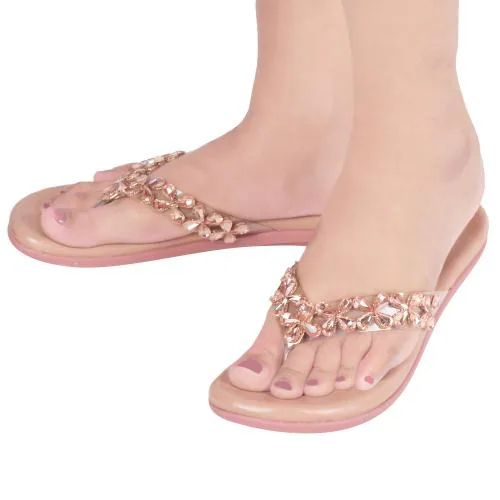 XE Looks Peach Stylish Casual Comfortable Flat Fashion Slippers For Women Daily Use Wear Ladies Chappal Girls Sleeper Footwear