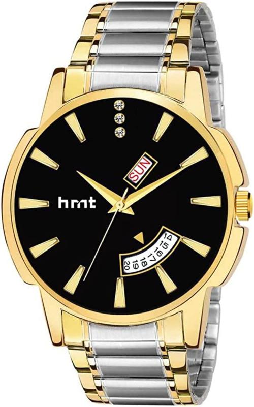 hrnt Analog Black Dial Silver Strap Watch for Men (HMTB-TT9070)