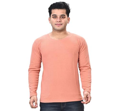 DEEPSUNG(D.S) Men's Solid Round Neck tshirts Pure Cotton full sleeves-G