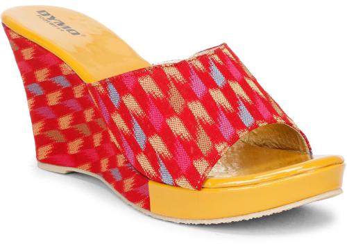 DYMO's Trendy & Comfortable Red Heel Sandals For Women