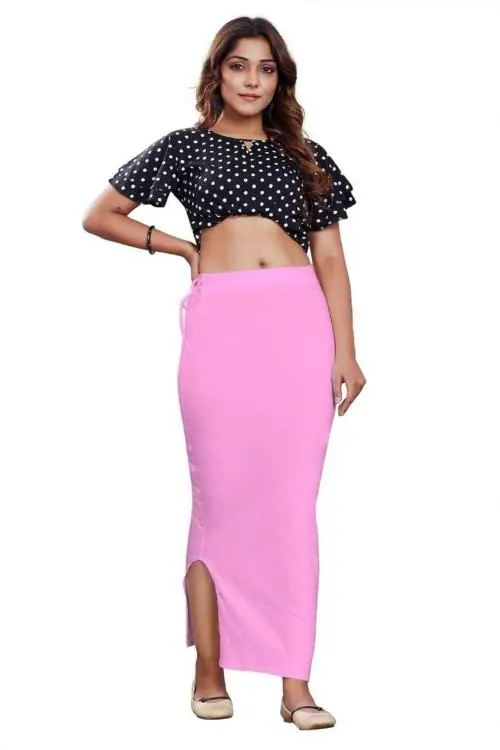 Buy POOJARAN SAREE Cotton Lycra Saree Shapewear Petticoat for Women