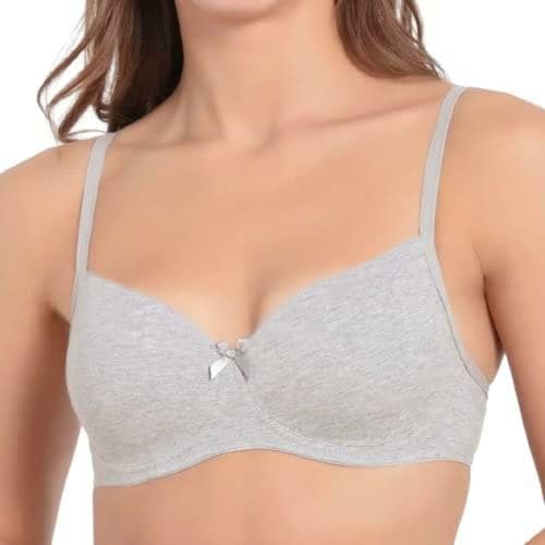 Care N Care Women Grey Cotton Padded Bra (38B)