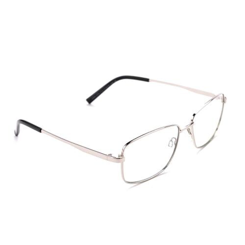 Intellilens Silver Glass Square Blue Cut Computer Glasses