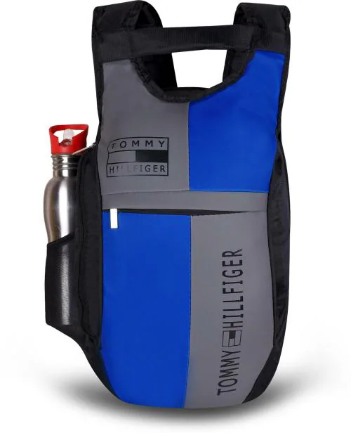 Sky Gold Blue Denim Ganji College Casual Backpack, 30 L