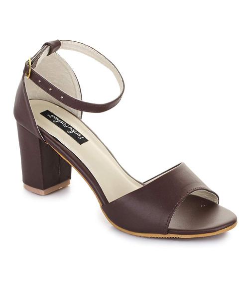 Funku Fashion Women Brown Block Heels
