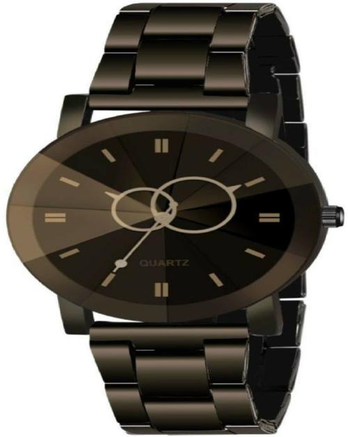Bolun Analog Black Dial Black Strap Watch For Men