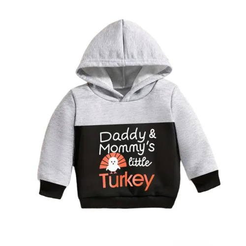 METRO STITCH Boys & Girls Full Sleeve Turkey D.M Printed 100% Pure & Premium Cotton Hooded Sweatshirt -Navy (18-24 Months) Navy (Pack of 1)