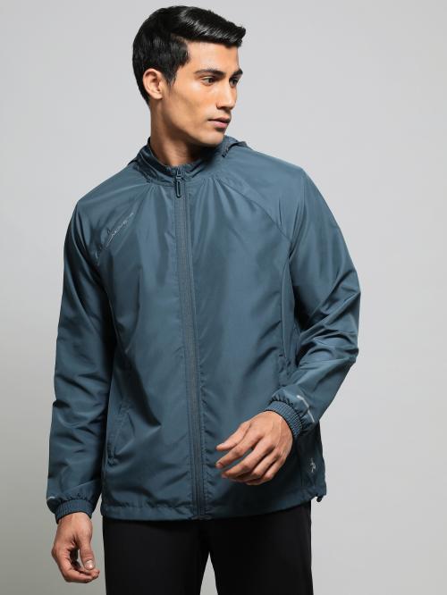 jockey Men Polyester Navy Hooded Jacket