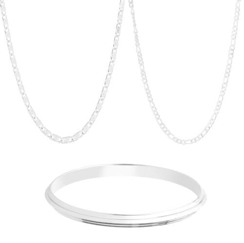 GoldNera Stainless Steel Jewel Set (Silver)
