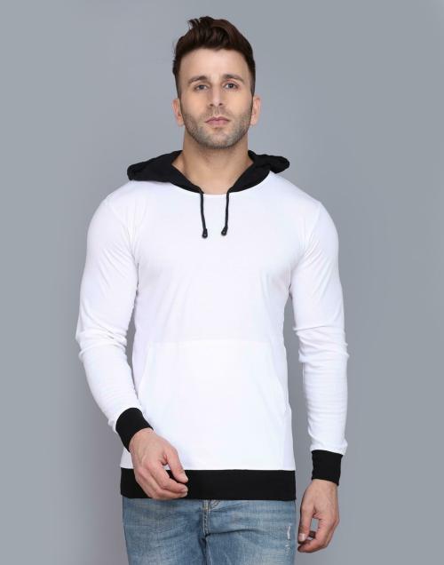 SIDKRT Solid Men Hooded Neck Tshirt| T shirt for men| Tshirt| Tshirt Men|