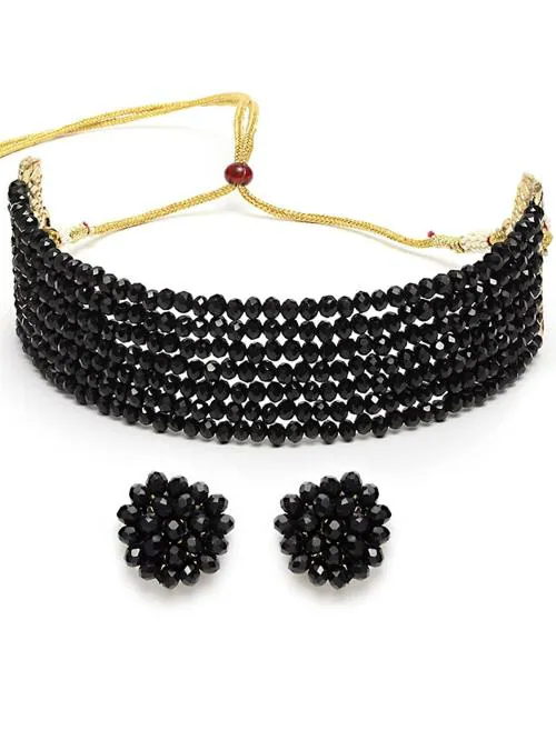 Black choker necklace set Clearance