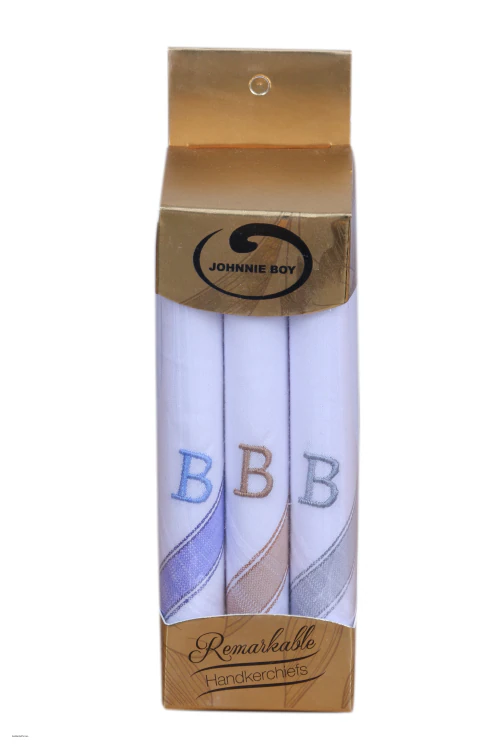 Johnnie Boy handkerchief for men & boys with monogram/embroidered 