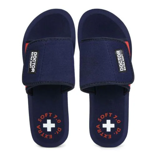 DOCTOR EXTRA SOFT Women's Navy Slides Orthopaedic and Diabetic Adjustable Strap Comfort Dr Sliders Flipflops and House Slipper's Girls Slides OR-D-52