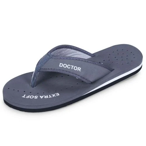 DOCTOR EXTRA SOFT Doctor Slippers for Women Orthopedic Diabetic Pregnancy Non Slip Lightweight Comfortable Flat Casual Stylish Dr Chappals and House Flip flops For Ladies and Girl’s D-22-Grey-9 UK