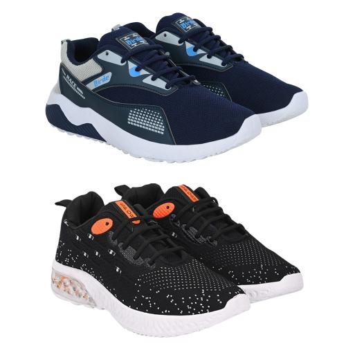 Buy Birde Men's Sport Shoes Combo of 2 (Navy, Black) Online at Best ...